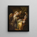 Het huwelijkscontract - Charles André van Loo — ingelijst kunstwerk aan de muur