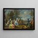 Two ladies of the court hunting with their entourage - Charles-Joseph Flipart — framed artwork on a wall