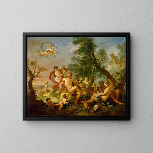 Bacchanale - Charles-Joseph Natoire — ingelijst kunstwerk aan de muur