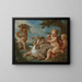 van Putti die een zwaan versiert met een bloemenkrans - Charles-Joseph Natoire — ingelijst kunstwerk aan de muur