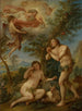 De berisping van Adam en Eva - Charles-Joseph Natoire — weergave van het kunstwerk