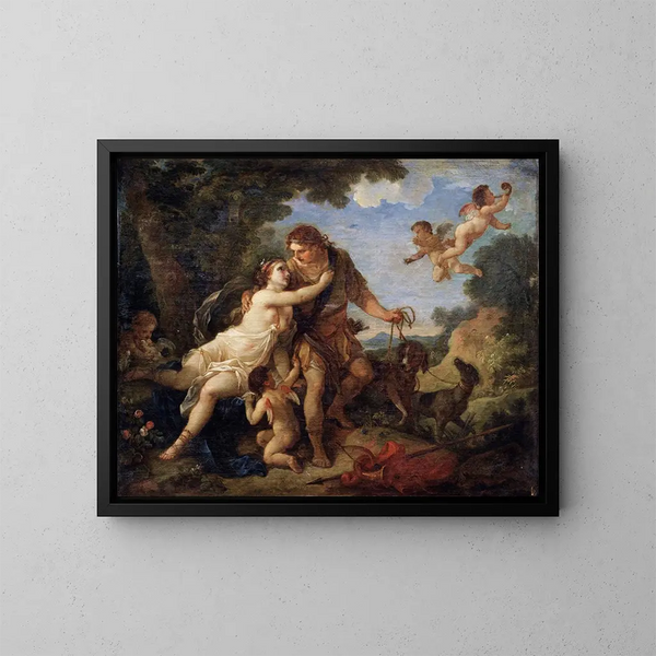 Venus en Adonis - Charles-Joseph Natoire — ingelijst kunstwerk aan de muur