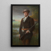Henry Vasnier in jachtoutfit - Charles-Lucien Landre — ingelijst kunstwerk aan de muur