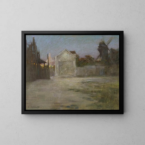 Oude boerderij van de molen de la Galette - Charles-Lucien Landre — ingelijst kunstwerk aan de muur