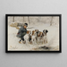 Piqueur en zijn roedel in de sneeuw - Charles-Olivier de Penne — ingelijst kunstwerk aan de muur