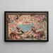 van een allegorisch schilderij met Napoleon III en keizerin Eugénie - Charles-Raphaël Marchal — ingelijst kunstwerk aan de muur