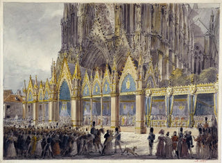 Charles Abraham Chasselat - La cathdrale de Reims le jour du sacre de Charles X en 1825.webp