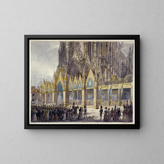 Charles Abraham Chasselat - La cathdrale de Reims le jour du sacre de Charles X en 1825.webp