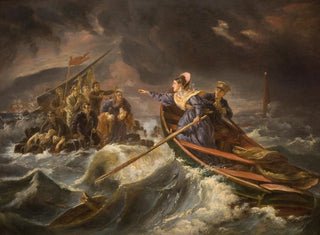 Charles Achille dHardiviller - Grace Darling and Her Father Rescuing Survivors from the Wreck of the Forfarshire on the Farne Islands Sept 7th 1838.webp