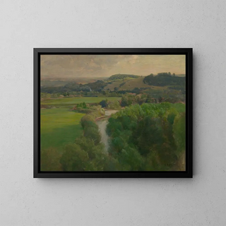 Landschap van Cornouaillais - Charles Adams Platt — ingelijst kunstwerk aan de muur