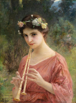 Charles Amable Lenoir - A Young Woman Playing An Aulos.webp