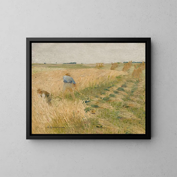 De maaiers - Charles Angrand — ingelijst kunstwerk aan de muur