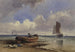 Visboot aan de Kust bij Hastings - Charles Bentley — weergave van het kunstwerk