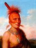 Sharitarish, kwaadaardige leider van de Pawnee - Charles Bird King — weergave van het kunstwerk