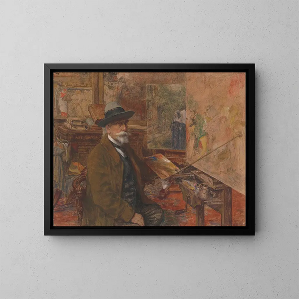Zelfportret - Charles Boom — ingelijst kunstwerk aan de muur