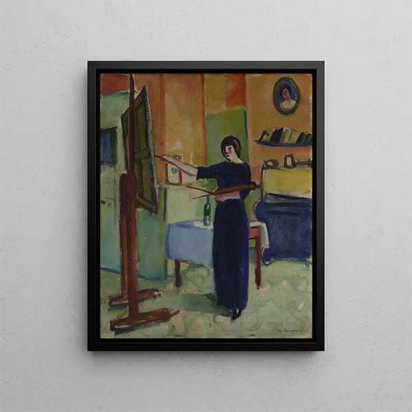 Kunstenaar in zijn atelier - Charles Camoin — ingelijst kunstwerk aan de muur