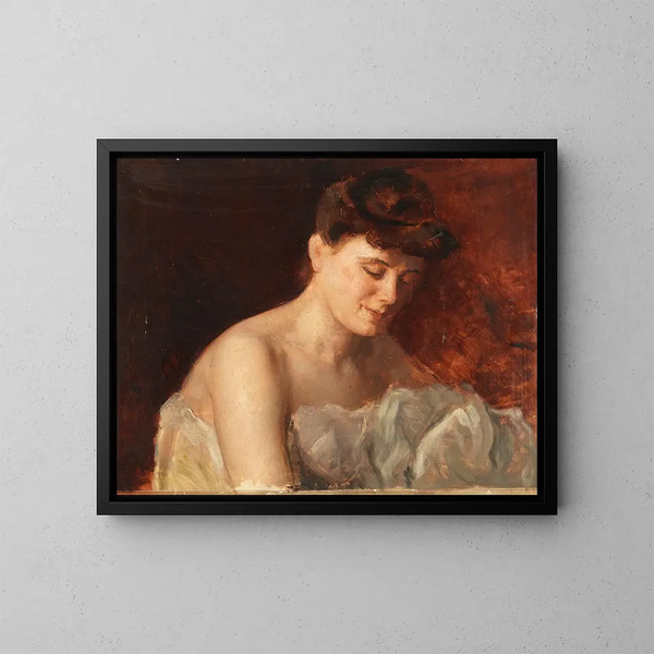 Studie van een vrouwelijke portret - Charles Chaplin — ingelijst kunstwerk aan de muur