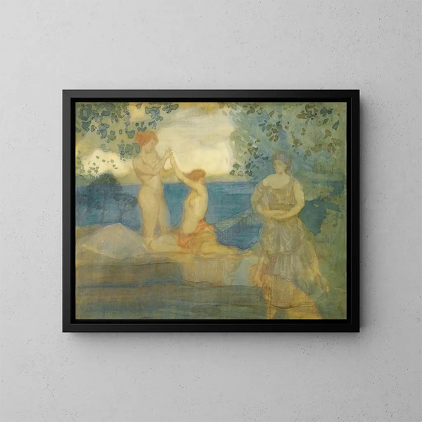In het land van de dromen of Magnoliabomen - Charles Conder — ingelijst kunstwerk aan de muur