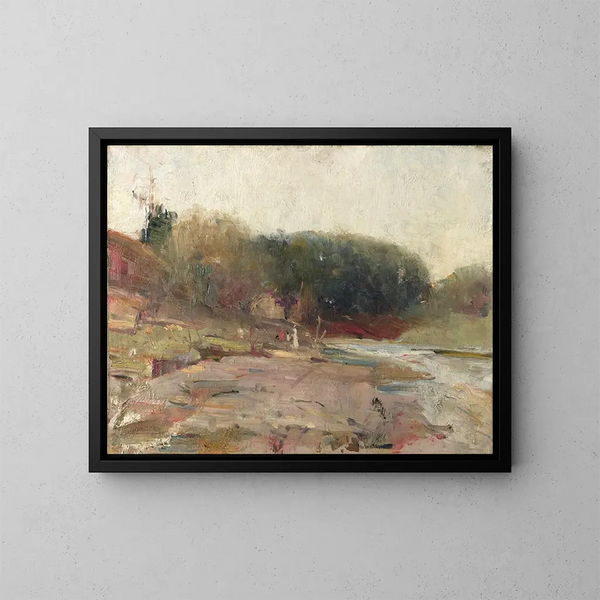 Sur la rivière Yarra près de Heidelberg, Victoria - Charles Conder — ingelijst kunstwerk aan de muur