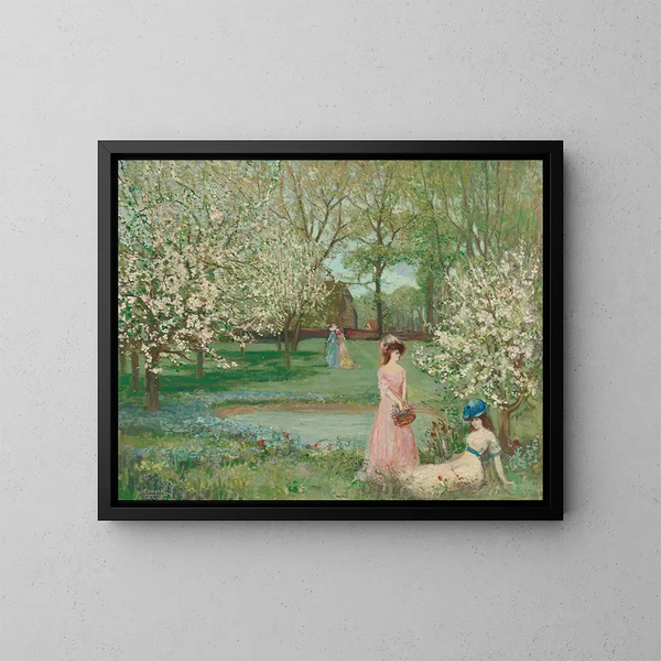 Le Howe in de lente - Charles Conder — ingelijst kunstwerk aan de muur