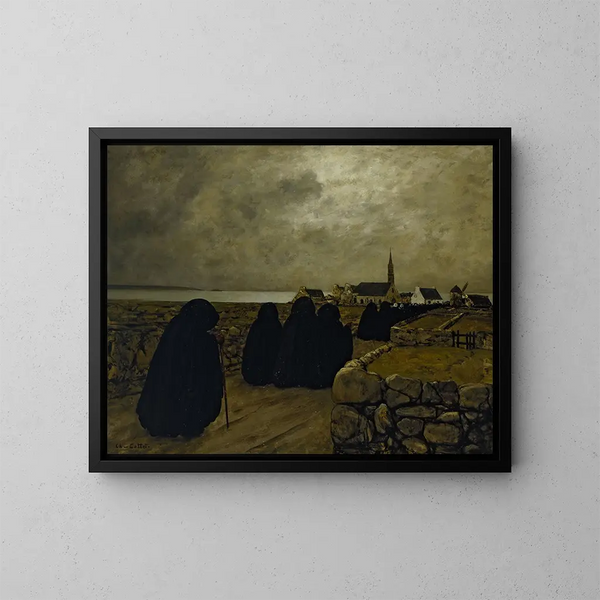 Messe basse en hiver en Bretagne - Charles Cottet — ingelijst kunstwerk aan de muur