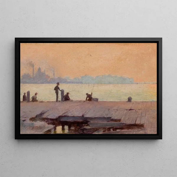 Charles Courtney Curran - Fishermen on the Dock.webp