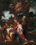 De Heilige Familie tijdens de vlucht naar Egypte, bediend door de engelen - Charles de La Fosse — weergave van het kunstwerk