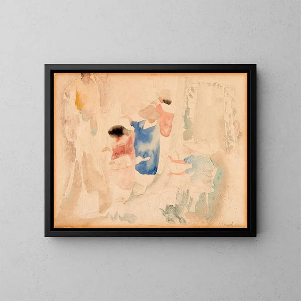 Schets van kunstenaars - Charles Demuth — ingelijst kunstwerk aan de muur