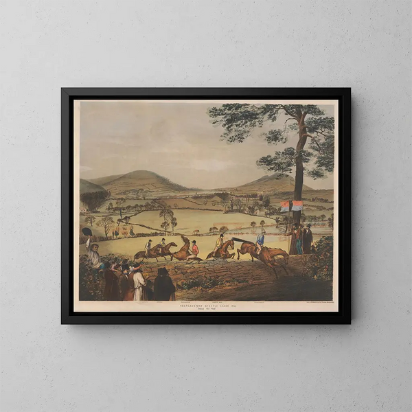 De hindernisbaan van Abergavenny - Charles Denton — ingelijst kunstwerk aan de muur