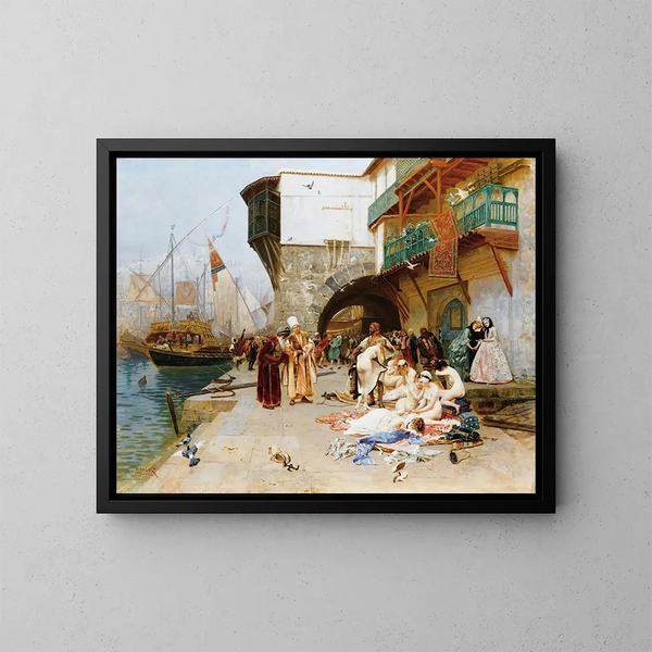 L'Enlèvement - Charles Édouard Delort — ingelijst kunstwerk aan de muur