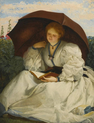 Charles Edward Perugini - Reading On A Sunny Afternoon.webp