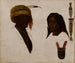van twee Native American-studies, mes en met parelversierde schede - Charles Ferdinand Wimar — weergave van het kunstwerk