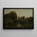 Landschap met rivier en ooievaars - Charles François Daubigny — ingelijst kunstwerk aan de muur
