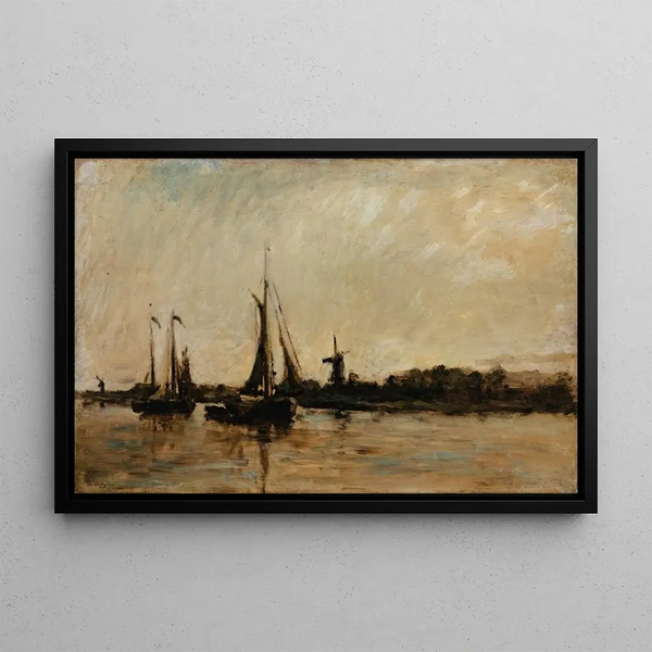 Charles Franois Daubigny - Landscape With A Canal In Holland.webp