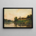 Lavandière en vachère Portejoie - Charles François Daubigny — ingelijst kunstwerk aan de muur