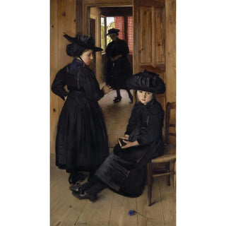 Charles Giron - Girls Of The Valais Before Churchgoing.webp