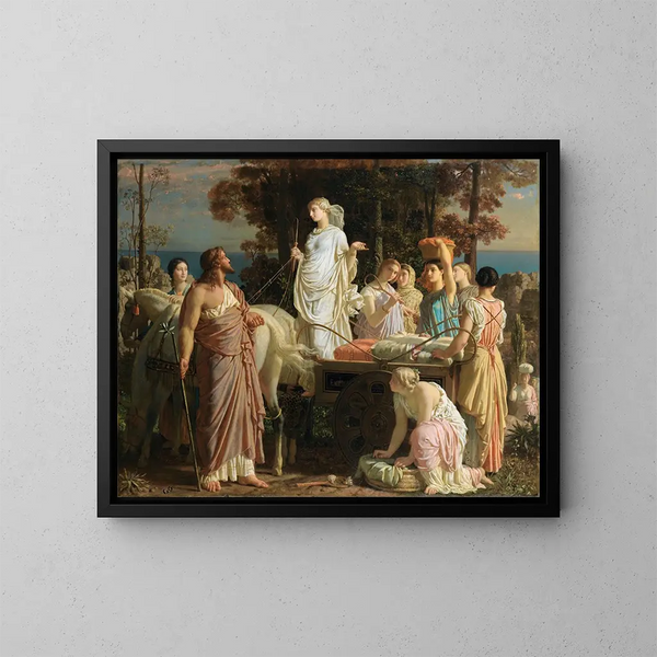 Ulysses en Nausicaa - Charles Gleyre — ingelijst kunstwerk aan de muur