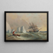 A Dutch merchant passing The Needles - Charles Gregory — framed artwork on a wall