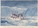 Collision entre l'Erebus et le Terror au vent des icebergs, 13 mars 1842 - Charles Hamilton Smith — weergave van het kunstwerk