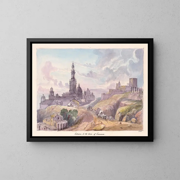 Ingang van de stad Carmona - Charles Hamilton Smith — ingelijst kunstwerk aan de muur