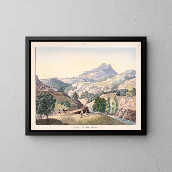 Espiel in de Sierra Morena - Charles Hamilton Smith — ingelijst kunstwerk aan de muur