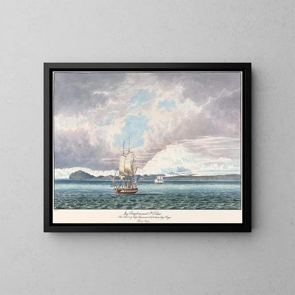 IJsklare baai van de berg Saint Elias - Charles Hamilton Smith — ingelijst kunstwerk aan de muur
