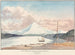 van Mont Rainier vanaf het zuidelijke deel van de Admiralty-inlaat - Charles Hamilton Smith — weergave van het kunstwerk