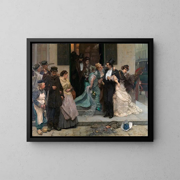 Bij de dageraad - Charles Hermans — ingelijst kunstwerk aan de muur