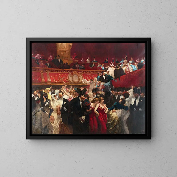 Maskerade - Charles Hermans — ingelijst kunstwerk aan de muur