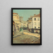 La Rue Norvins à Montmartre - Charles Jean Coussedire — ingelijst kunstwerk aan de muur