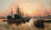 Steamships in the London port - Charles John de Lacy — artwork view