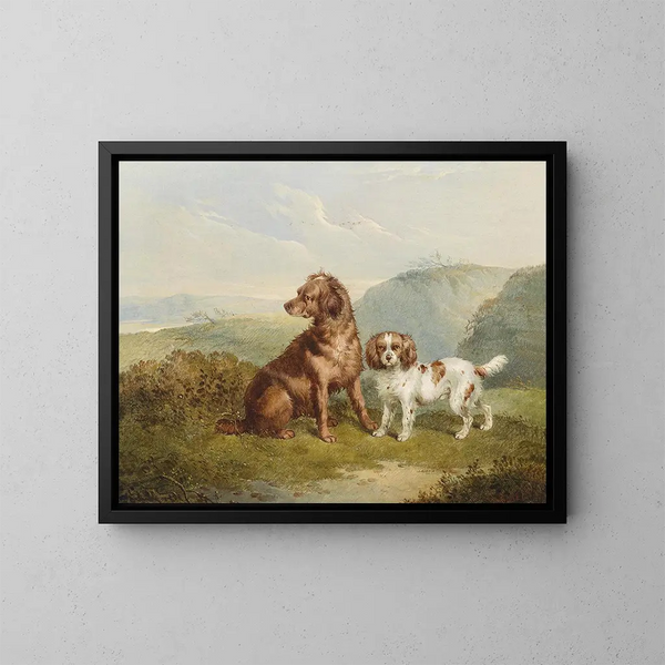 Twee honden - Charles Jones — ingelijst kunstwerk aan de muur