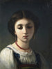 Portret van een jonge Italiaanse meisje - Charles Landelle — weergave van het kunstwerk