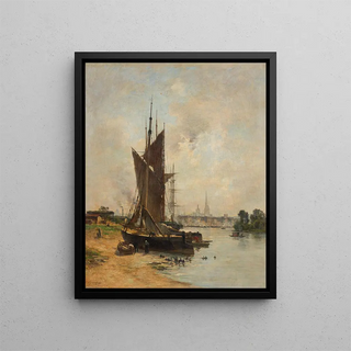 Charles Lapostolet - Hafenszene an der Seine in Rouen.webp